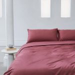 Cearceaf de pat Best Cotton, 100% bumbac, Olandina color, 220x240 cm, roz ars - imagine 2