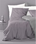 Cearceaf de pat Best Cotton, 100% bumbac, Olandina color, 220x240 cm, gri - imagine 3