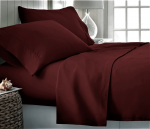 Cearceaf de pat Best Cotton, 100% bumbac, Olandina color, 220x240 cm, bordo