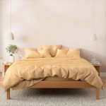 Cearceaf de pat Best Cotton, 100% bumbac, Olandina color, 220x240 cm, camel