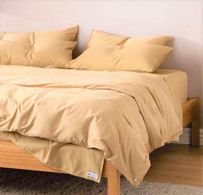 Cearceaf de pat Best Cotton, 100% bumbac, Olandina color, 220x240 cm, camel - imagine 2
