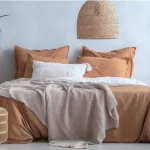 Cearceaf de pat Best Cotton, 100% bumbac, Olandina color, 220x240 cm, cacao - imagine 2