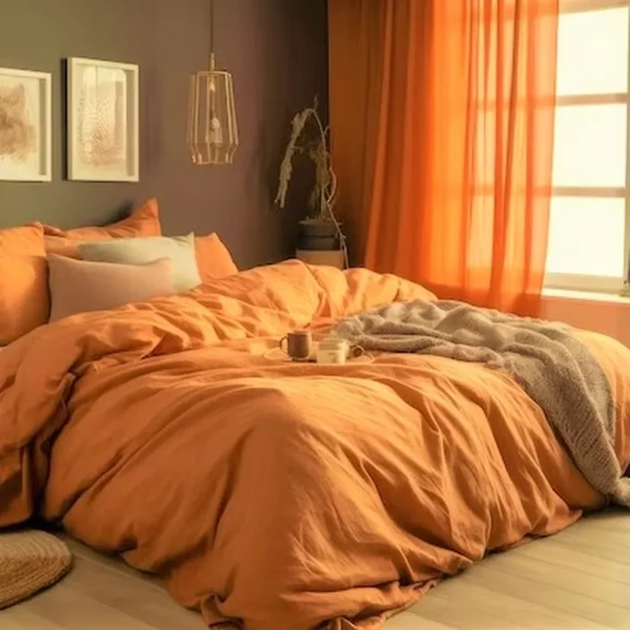 Set 2 Fete de perna Best Cotton Hotel, 100% bumbac, Olandina color, dimensiunea 50x70 cm, orange - imagine 3