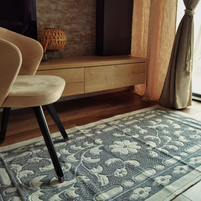 Covor decor - tesut - Bucle, 100% bumbac, gri 02 - imagine 2