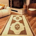 Covor decor - tesut - Bucle, 100% bumbac, maro 05