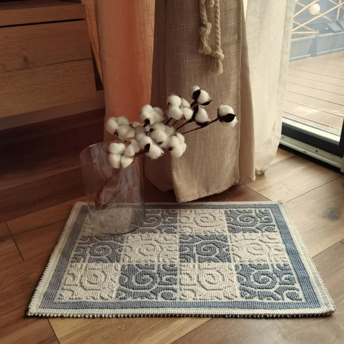 Covor decor de intrare - tesut - Bucle, 100% bumbac, 40x60cm, gri 04 - imagine 3