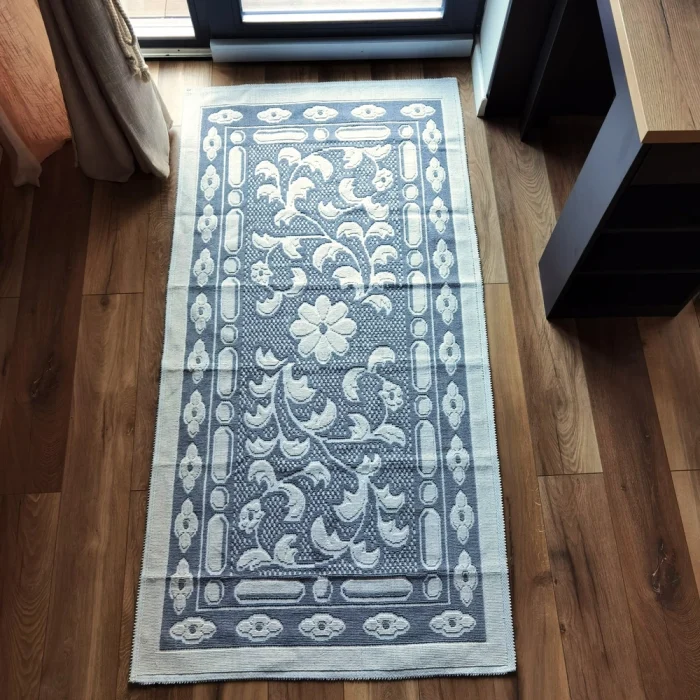 Covor decor - tesut - Bucle, 100% bumbac, gri 02 - imagine 3