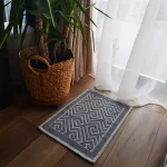 Covor decor de intrare - tesut - Bucle, 100% bumbac, 40x60cm, gri 03 - imagine 3