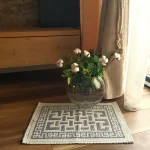 Covor decor de intrare - tesut - Bucle, 100% bumbac, 40x60cm, gri 01