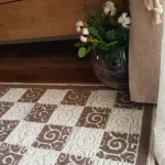 Covor decor - tesut - Bucle, 100% bumbac, maro 04