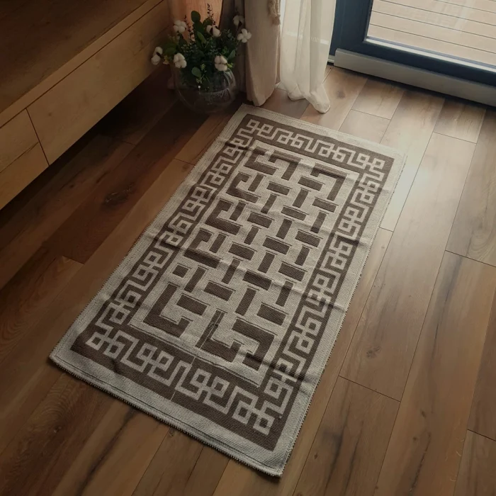 Covor decor - tesut - Bucle, 100% bumbac, maro 01 - imagine 3