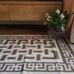 Covor decor - tesut - Bucle, 100% bumbac, maro 01