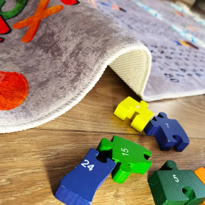 Covor de joaca pentru copii, antiderapant,  80x150 cm - Tabla inmultirii - imagine 2