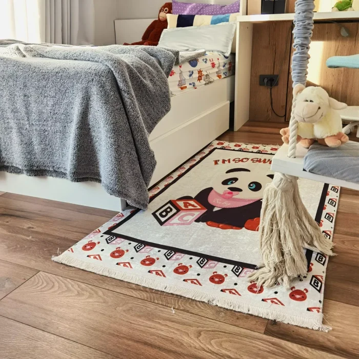 Covor de joaca pentru copii, antiderapant, 80x150 cm - Panda - imagine 2