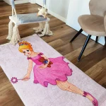 Covor de joaca pentru copii, antiderapant, 80x150 cm - Printesa