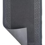 Covoras intrare antiderapant - Decor Greek Border uni, 45x75 cm, 100% pvc, negru - imagine 3