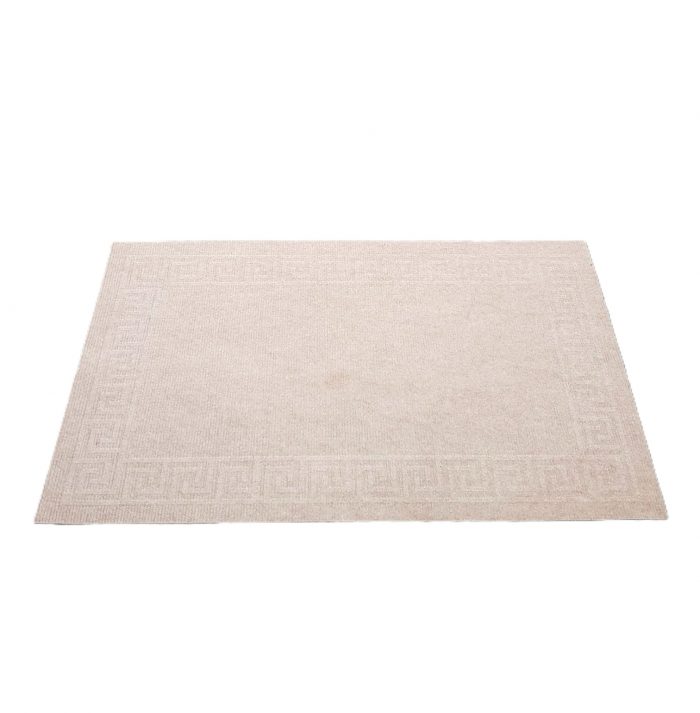 Covoras intrare antiderapant - Decor Greek Border uni, 45x75 cm, 100% pvc, bej - imagine 3