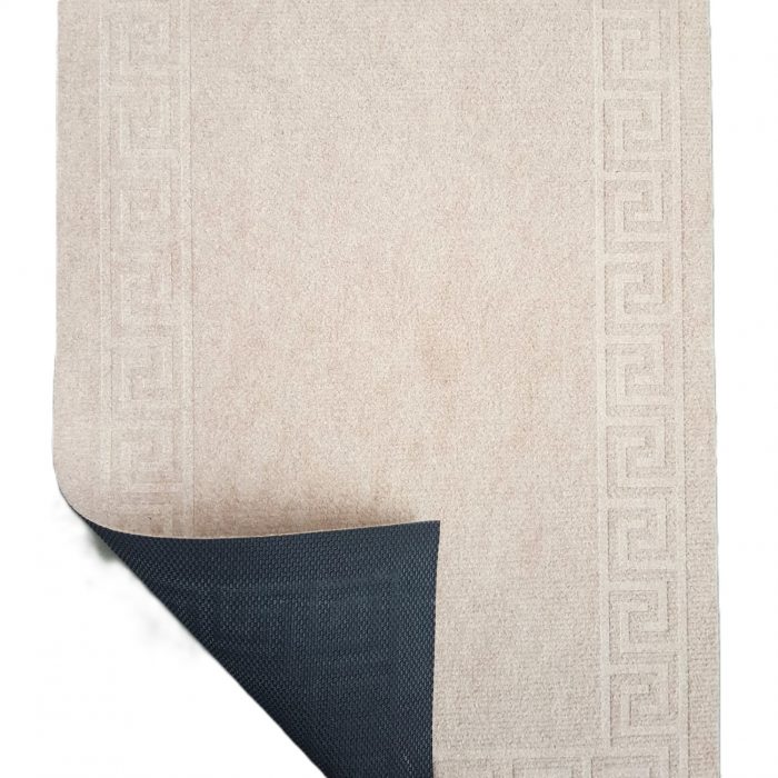 Covoras intrare antiderapant - Decor Greek Border uni, 45x75 cm, 100% pvc, bej - imagine 2