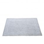 Covoras intrare antiderapant - Decor Greek Border uni, 45x75 cm, 100% pvc, gri mediu