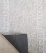 Covoras intrare antiderapant - Decor Greek Border uni, 45x75 cm, 100% pvc, gri mediu - imagine 2