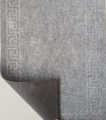 Covoras intrare antiderapant - Decor Greek Border uni, 45x75 cm, 100% pvc, gri antracit - imagine 2