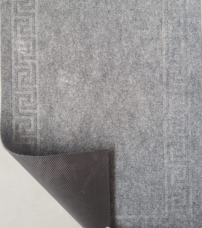 Covoras intrare antiderapant - Decor Greek Border uni, 45x75 cm, 100% pvc, gri antracit - imagine 2