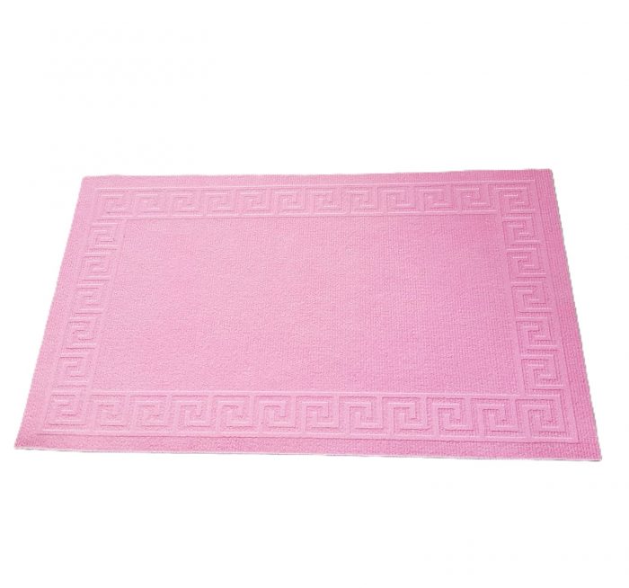 Covoras intrare antiderapant - Decor Greek Border uni, 45x75 cm, 100% pvc, roz - imagine 3