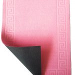 Covoras intrare antiderapant - Decor Greek Border uni, 45x75 cm, 100% pvc, roz - imagine 2