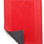 Covoras intrare antiderapant - Decor Greek Border uni, 45x75 cm, 100% pvc, rosu - imagine 3