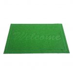 Covoras intrare - Welcome uni, 45x75 cm, antiderapant 100% pvc, verde - imagine 3