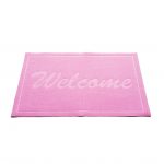 Covoras intrare - Welcome uni, 45x75 cm, antiderapant 100% pvc, roz
