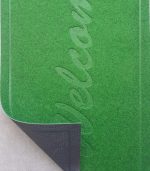 Covoras intrare - Welcome uni, 45x75 cm, antiderapant 100% pvc, verde - imagine 2