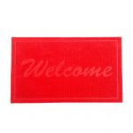 Covoras intrare - Welcome uni, 45x75 cm, antiderapant 100% pvc, rosu - imagine 3