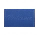 Covoras intrare - Welcome uni, 45x75 cm, antiderapant 100% pvc, albastru