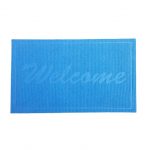 Covoras intrare - Welcome uni, 45x75 cm, antiderapant 100% pvc, tourquoise