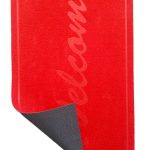 Covoras intrare - Welcome uni, 45x75 cm, antiderapant 100% pvc, rosu - imagine 2