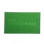 Covoras intrare - Welcome uni, 45x75 cm, antiderapant 100% pvc, verde