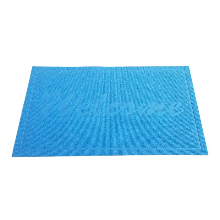 Covoras intrare - Welcome uni, 45x75 cm, antiderapant 100% pvc, tourquoise - imagine 3