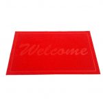 Covoras intrare - Welcome uni, 45x75 cm, antiderapant 100% pvc, rosu