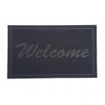 Covoras intrare - Welcome uni, 45x75 cm, antiderapant 100% pvc, negru - imagine 2