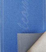 Covoras intrare - Welcome uni, 45x75 cm, antiderapant 100% pvc, albastru - imagine 3