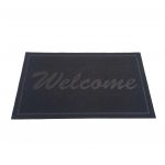 Covoras intrare - Welcome uni, 45x75 cm, antiderapant 100% pvc, negru
