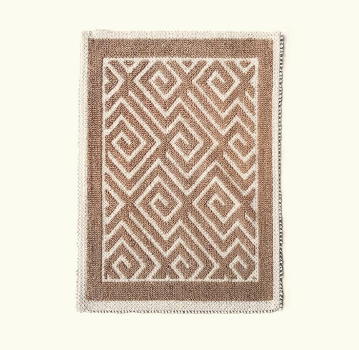 Covor decor de intrare - tesut - Bucle, 100% bumbac, 40x60cm, maro 03 - imagine 5