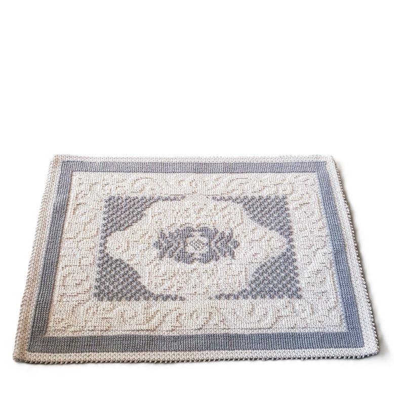 engros-covor intrare astoria home bucle bumbac tesut in relief buclat natur crem decor oriental 40x60 cm 2