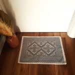 Covor decor de intrare - tesut - Bucle, 100% bumbac, 40x60 cm, gri 06