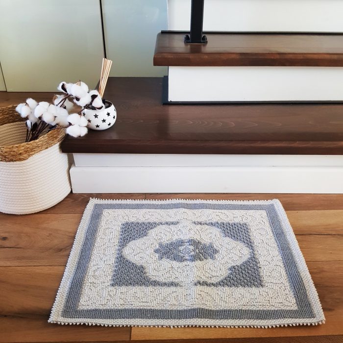 Covor decor de intrare - tesut - Bucle, 100% bumbac, 40x60 cm, gri 05 - imagine 3