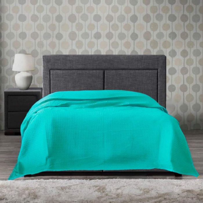 Cuvertura Best Cotton - Fagure, 220x240 cm,100% bumbac, tourquoise - imagine 3