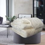 Cuvertura cu fete de perna, matlasate prin brodare Royal Home Bukle - 250x260 cm, pudra - imagine 12