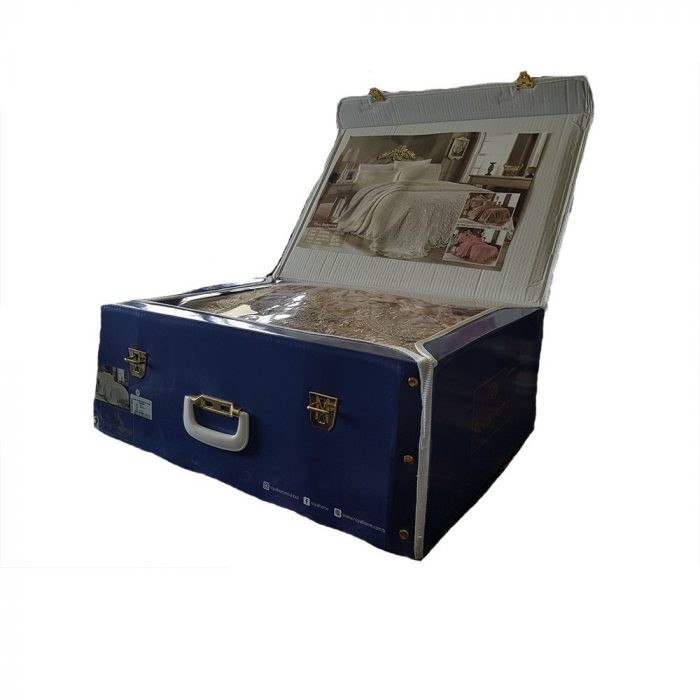 Set Cuvertură de pat extralarge Royal Home cu dantelă, 6 piese - Cappuccino - imagine 5