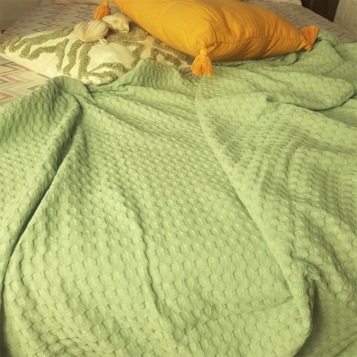 Cuvertura Best Cotton - Fagure, 220x240 cm,100% bumbac, verde menta - imagine 2